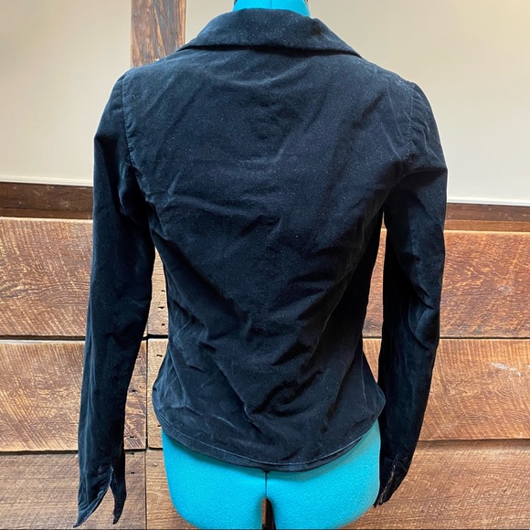 Vintage Y2K Gothic Blazer Jacket with Lace Edged Victorian Sleeves - Picture 5 of 10